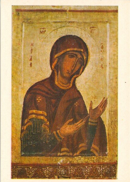 Икона «Богоматерь Элеуса» (Из деисусного чина). XII век (Монастырь Св. Неофита)